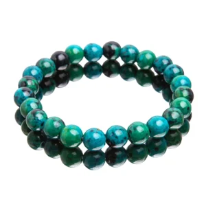 6/8/10mm Chrysocolla Malachite Bracelet Women Natural Stone Beads Bracelet Diabetes Relief Bracelet Healing Lose Weight Jewelry - Image 4