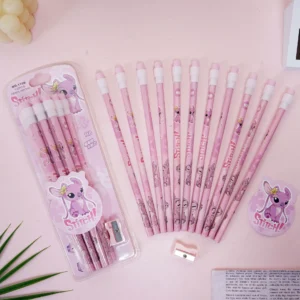 13pcs Stitch Angel Pencils with Pencil Sharpener Disney Student Back To School Anime Stationery Kids Writing Accessories Gift - Image 3