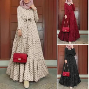 Plus Size Muslim Women's Clothing Elegant Long Sleeve Burqas Dresses Stylish Long Skirts For Special Occasions