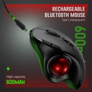 Trackball Wireless Mouse Rechargeable Bluetooth 2.4G USB Mouse Ergonomic Mice for Computer Android Windows 3 Adjustable DPI - Image 4