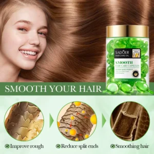 Hair Vitamin Capsule Hair Treatment Oil Repair Damaged Smooth Hair Care Serum Nourishing Keratin Complex Oil Hair Care Capsules - Image 6