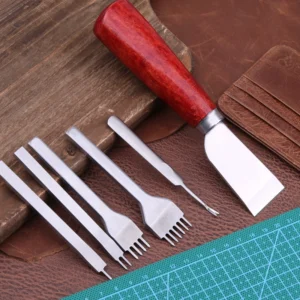 KRABALL Leather Craft Tool Kit Leather Hand Sewing Repair Kit Stitching Punch Carving Work Groover Set DIY Tool Set Professional - Image 5