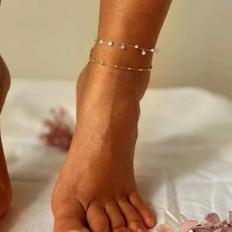 MinaMaMa Multilyaer Stainless Steel Tassel Zircon Crystal Anklet For Women Yoga Beach Leg Bracelet Anklets Foot Chain Jewelry - Image 4