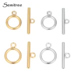 5 Sets Stainless Steel OT Clasp Toggle Clasps for DIY Jewelry Making Necklaces Connectors Bracelets Hooks Crafts Accessories
