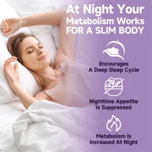 Nighttime Fat Burner, Boosts Metabolism, Weight Management, Improves Sleep - 500 Mg Serving, 120 Capsules - Image 6