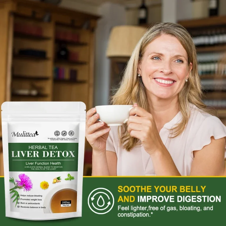 Mulittea 42day Detox Liver Tea for Improve Liver Function Clean the Lungs Treat Sore Throat & Bad Breath Protect Liver Health - Image 3