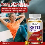 Daitea Keto Capsules - To Boost Immunity, Provide Energy and Focus | Natural Energy Production, Non-GMO, 120 Capsules