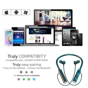 Wireless Bluetooth Earphones Neckband Headphones Gaming Stereo Sports Headset Halter Waterproof Magnetic Earbud with LED Display - Image 6