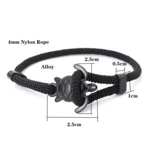 Unique Marine Turtle Bracelet Men Sliding Adjustable Rope Braclet Summer Beach Nautical Wrap Thread Braslet Leisure Pulseira - Image 3