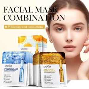 24K Gold Vitamin C Hyaluronic Acid Facial Masks for Face Moisturizing Firming Hydrating Face Mask Facial Skin Care M8U4 - Image 3