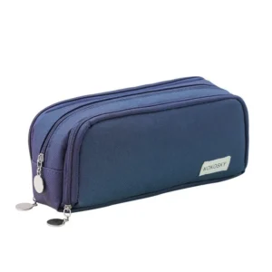 Large Capacity Square Pencil Case Simple Pure Color Girls Stationery Storage Bag Fashionable Canvas School Supplies Bag - Image 5