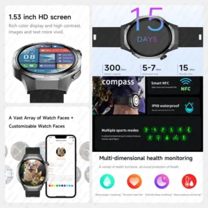 2025 New Watch 5 MAX Smart Watch HD AMOLED Screen NFC GPS Tracker Bluetooth Call Waterproof Sports Health Smartwatch Men Women - Image 2