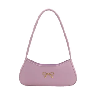 French Style Butterfly Knot Single Shoulder Commuter Bag Simple Fashion New Arrival Underarm Bag Versatile Soft Polyester Lining - Image 5