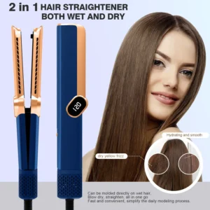 Multi Styler 2in1 LCD Display Hair DryerWet and Dry Hair Straightener Ion Portable Air Styling Hair Straighten