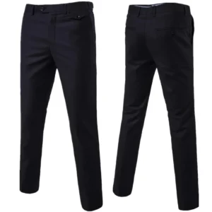 Summer Men's Slim Fit Straight Leg Thin Dress Pants Casual Business Formal Trousers for Office Work AE Stock Casual Wear - Image 2