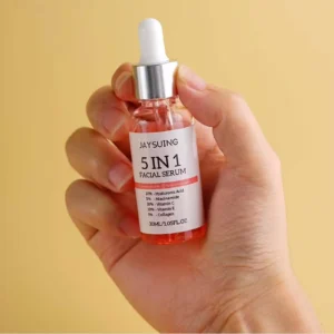 5 In 1 Facial Serum Fade Fine Lines Firming Skin Shrink Pores Moisturizing Brightning Vitamin C Hyaluronic Acid Face Serum - Image 4