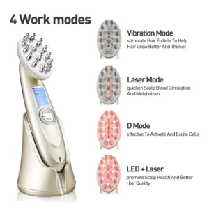EMS Electric Laser Hair Growth Comb Infrared RF Vibration Massager Microcurrent Hair Care Loss Treatment Hair Regrowth - Image 3