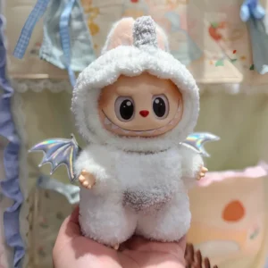 17CM Labubu Macaron NNO Dollo Doll Hanging Ornament Handmade Cloth Pullip Stand Posture Toy Dolls Collectible Doll clothes - Image 4