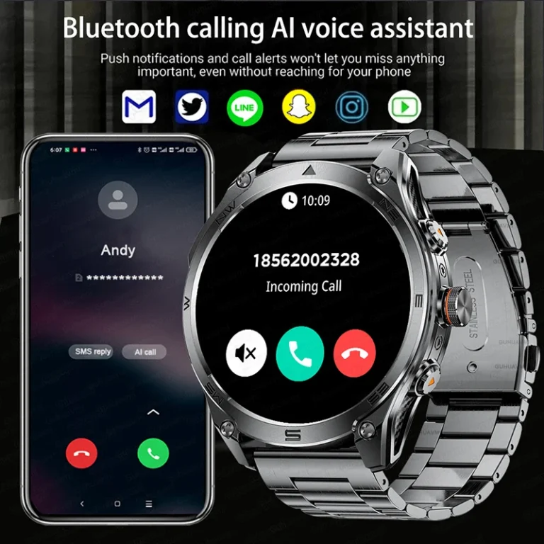 New For Xiaomi Military Smart Watch Men 10ATM Waterproof Outdoor Sport Fitness Tracker Health Monitor Bluetooth Call Smart Watch - Image 4