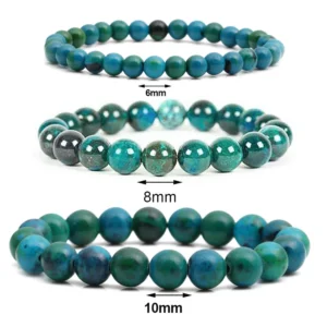 6/8/10mm Chrysocolla Malachite Bracelet Women Natural Stone Beads Bracelet Diabetes Relief Bracelet Healing Lose Weight Jewelry - Image 6