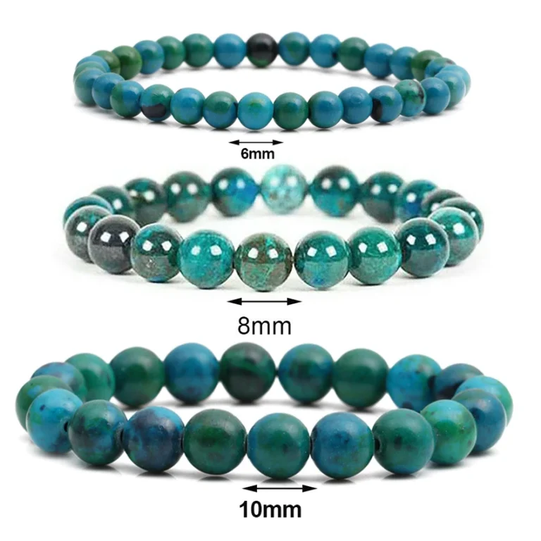 6/8/10mm Chrysocolla Malachite Bracelet Women Natural Stone Beads Bracelet Diabetes Relief Bracelet Healing Lose Weight Jewelry - Image 6