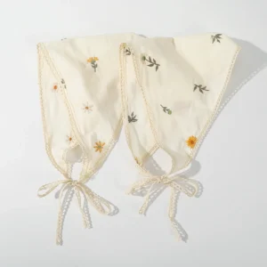 Fabric Printing Triangle Scarf Flower Hair Bands Turban Bandana Headbands For Women Sweet Retro Headwarps Hair Accessories