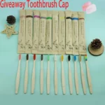 Natural Colorful Toothbrush Eco Soft Bristle Bamboo Toothbrush Bamboo Charcoal Vegan Tooth Dental Oral Care Plastic Free 10Pcs