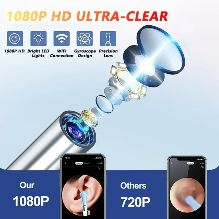 Visual Ear Wax Cleaner with Camera Safe Earwax Removal Endoscope with 5M Camera Luminous Otoscope Ear Cleaning Tools Ear Care - Image 5