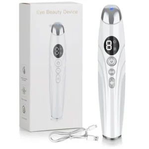 New 8 Gear Electric Eye Massager Pen LED Photon Therapy Temperature Heating Vibration Lighten Dark Circles Bags USB Charging - Image 6