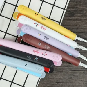 Hair Straightener Flat Iron 2 in 1 Mini Bangs Hair Straightener Beauty Flat Iron Heating Curler Ceramic Tourmaline Plate - Image 3