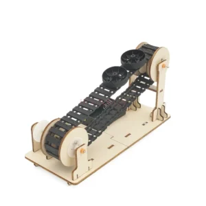 DIY Materials Kit Wooden Electric Conveyor Transporter Belt Model For STEM Toy Physics Science Education Assembled - Image 4