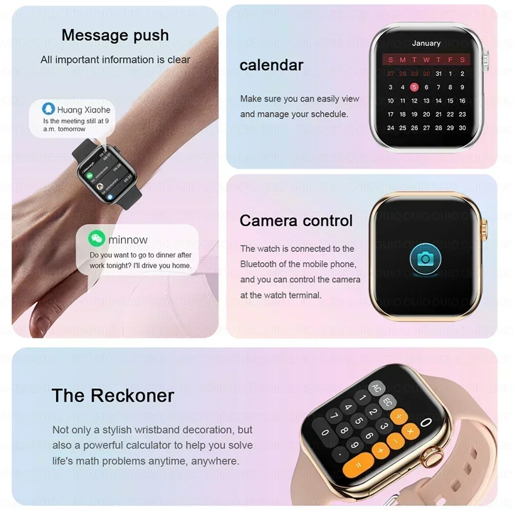2025 New Original For Apple Watch 10 Smart Watch Men Body Temperature Bluetooth Call NFC GPS Sports Women SmartWatch for Apple - Image 5