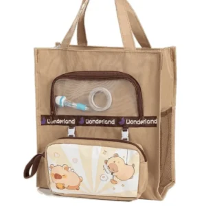 2025 New Oxford Cloth Large Capacity Canvas Handbag for Primary School Students Tutoring Books Bag Cartoon Design Document Bag - Image 5
