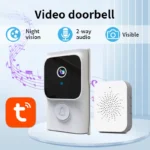 Tuya APP Free Cloud Storage WiFi Doorbell Low Consumption Wake Up Doorbell Visual Door Peephole Home Security Door Chime