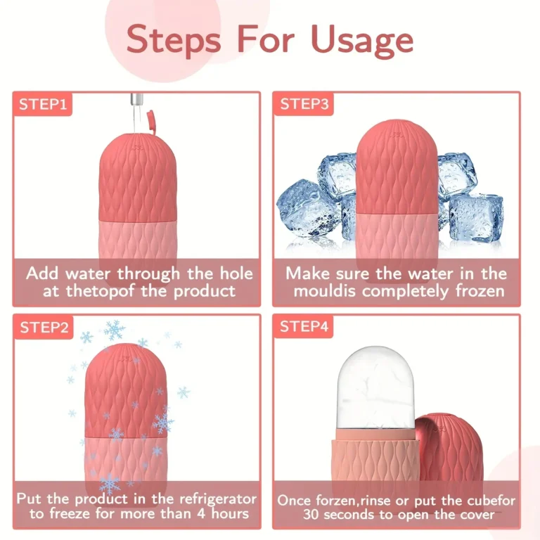 Ice Roller for Face & Eye Beauty Self Skin Care Tools Ice Holder Facial Cube Gua Sha Face Massage Ice Mold for Face Skin Tighten - Image 6