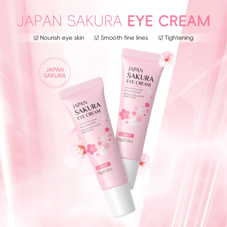LAIKOU Sakura Anti-Wrinkle Eye Cream Cherry blossoms Remove Dark Circles Eye Bag Eye Care Against Puffiness - Image 4