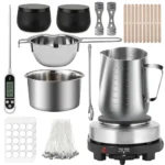 DIY Handmade Candle Craft Tools Kit with Wax Melting Hot Plate, Candle Making Supplies Accessories, Soy Wax Candle Making Kit