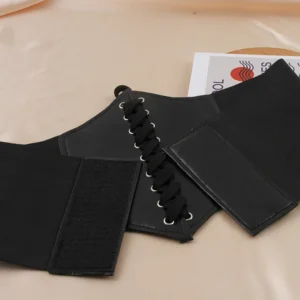 Vintage Slim Elastic High Waist Belt Women Simple Black Lace-up Pu Corset Punk And Gothic Curve Shaper Slimming Waist Belt New - Image 5