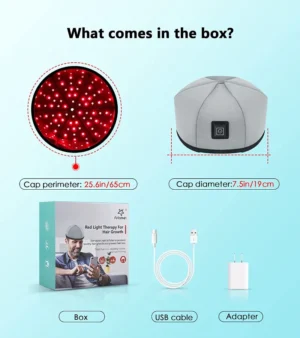Hair Growth Cap LED Red Light Therapy Devices Anti Hair Loss Anxiety Stress Relief Head Pain Hat Scalp Relax Massager Helmet - Image 6