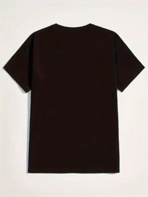 Men's 100% Pure Cotton Summer Loose Fitting Oversized Paris Print Casual Slim Fit Round Neck Short Sleeved T-shirt Top - Image 6