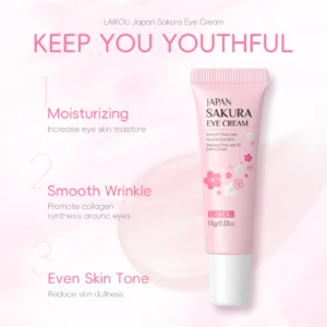 LAIKOU Sakura Anti-Wrinkle Eye Cream Cherry blossoms Remove Dark Circles Eye Bag Eye Care Against Puffiness - Image 5