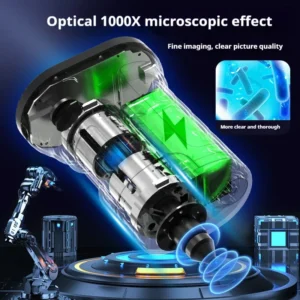 Kids Microscope Biological Kit 1000x Magnifier 200 Megapixels with LED Photo Video Function Educational Toy Science for Children - Image 2