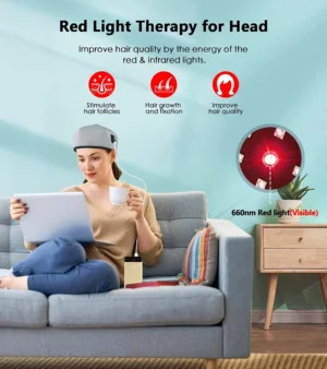 Hair Growth Cap LED Red Light Therapy Devices Anti Hair Loss Anxiety Stress Relief Head Pain Hat Scalp Relax Massager Helmet - Image 5