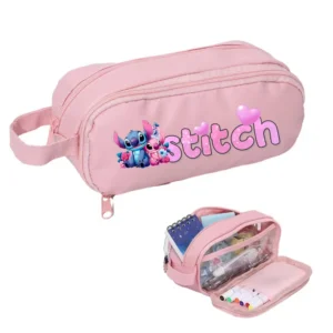 Lilo & Stitch Kawaii Pencil Case Disney Fashion Large Capacity Pen Pouch Pencil Bag Boy Girl Cartoon Anime Cute Stationery Bags - Image 3