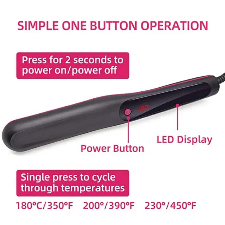 Multifunctional Hair Straightener Brush Negative Ion Anti-Scalding Styling Tool Fast Heating Straightening Brush Hot Comb - Image 5