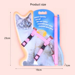 Hot-selling cat chest strap simple design traction rope high-quality nylon material sturdy and durable pet supplies - Image 6