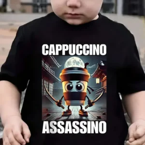 Y2k Boys Girls Italian Brainrot Animals Kids T-shirt Tung Tung Tung Sahur Short Sleeve Tops Funny Meme Cute Tee Summer Clothing