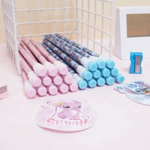 13pcs Stitch Angel Pencils with Pencil Sharpener Disney Student Back To School Anime Stationery Kids Writing Accessories Gift - Image 4