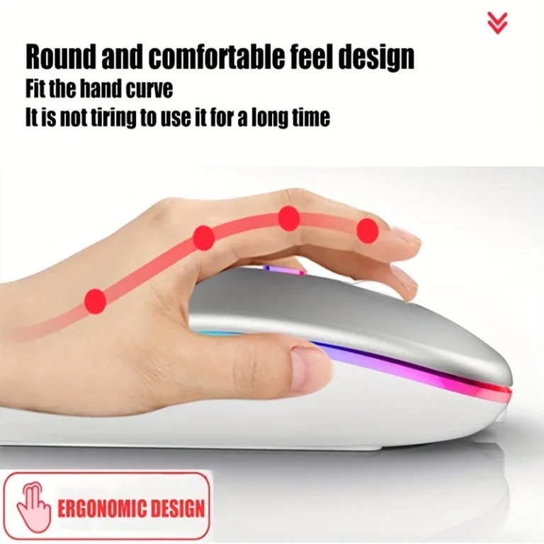 Wireless Mouse Dual Mode Bluetooth-compatible Mouse LED Rechargeable Laptop Mouse Portable Computer Mice For Laptops iPad Tablet - Image 4