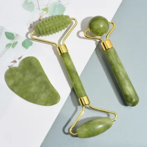Natural Jade Roller Face Gua Sha, Natural Stone, Body Neck Massager, Acupoint, Eye Care Spa Massage Tools Massage Visage Lifting - Image 2